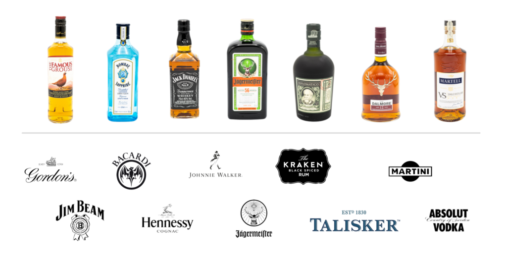 famous liquor logos