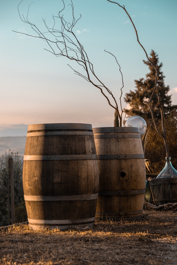 whiskey barrels