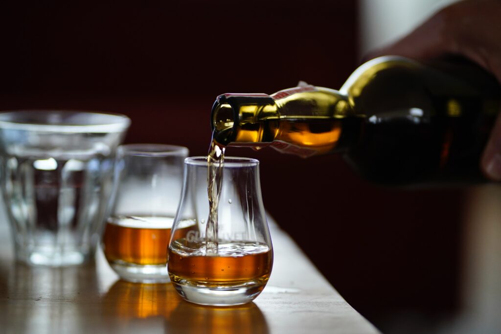 Peated whisky is a type of whisky that has a smoky taste. 
